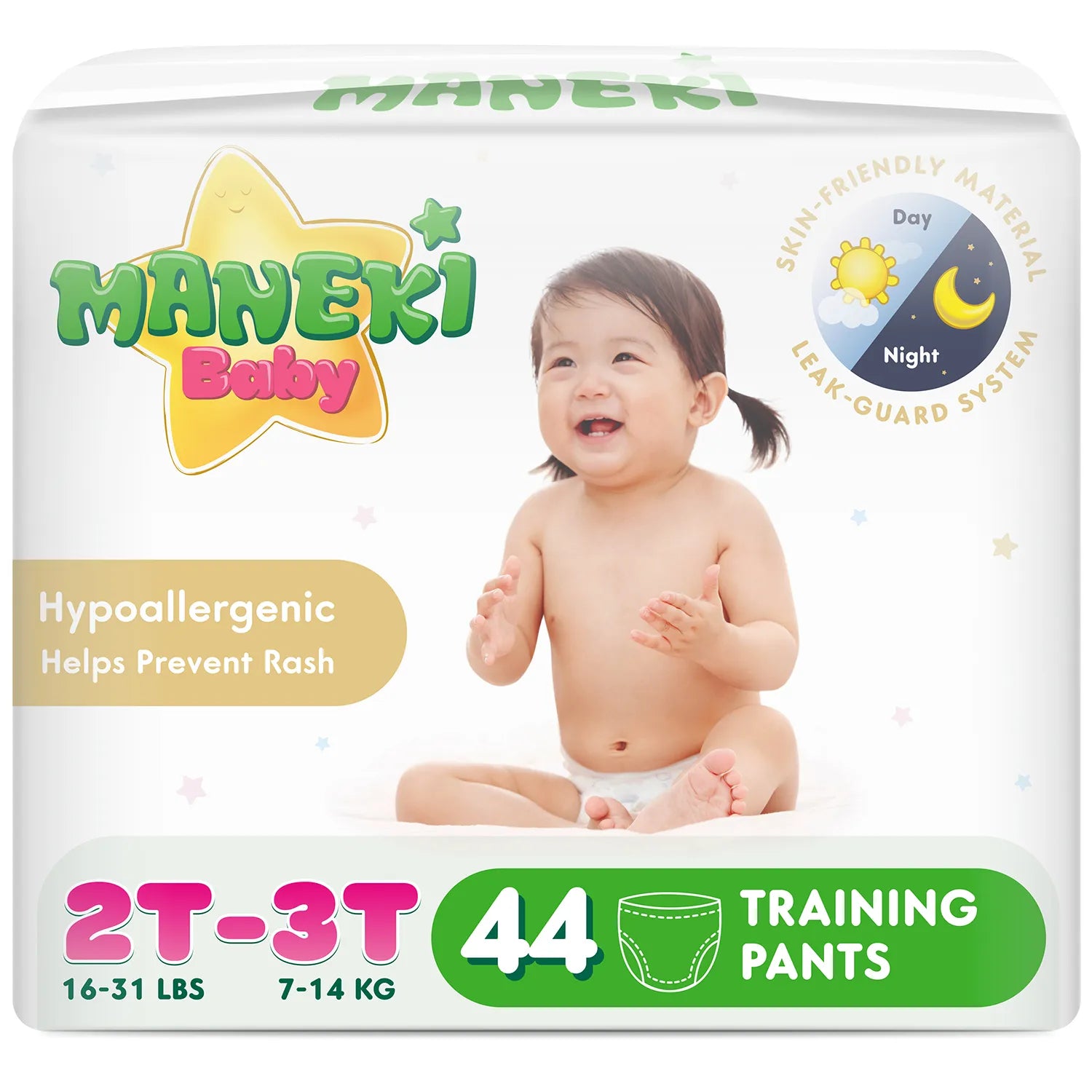 MANEKI Diaper Pants, Pull-Up Style, Hypoallergenic, Leak Protection